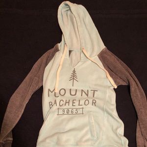 Mount bachelor hooded pullover sweatshirt